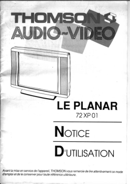 Thomson LE PLANAR 72 XP 01 Manuel utilisateur