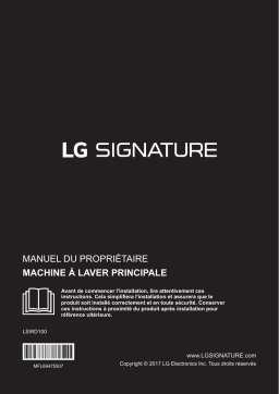 LG LSWD100 Manuel du propriétaire