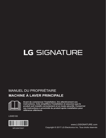 LG LSWD100 Manuel du propriétaire | Fixfr