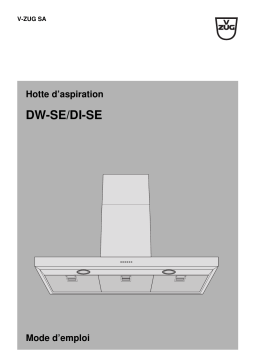 V-ZUG 068 Range hood DW-SE DI-SE Export Manuel utilisateur