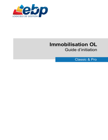 Immobilisations OL Classic | EBP Immobilisations OL Pro Manuel utilisateur | Fixfr