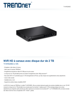 Trendnet TV-NVR2208D2 8-Channel HD NVR Fiche technique