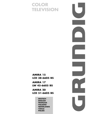 Manuel du propriétaire | Grundig Amira LCD 51-6605 BS Manuel utilisateur | Fixfr