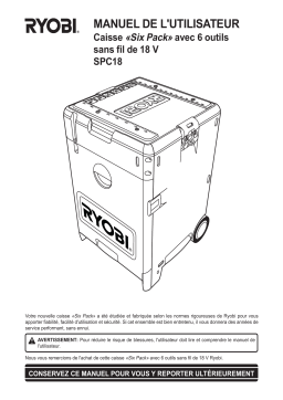 Ryobi SPC18 Manuel utilisateur