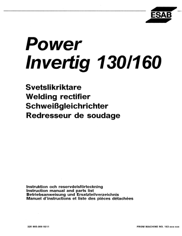 LTL 130 | ESAB LTL 160 Manuel utilisateur | Fixfr