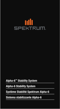 Spektrum Alpha-6 Stability System Manuel utilisateur