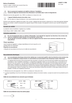 V-ZUG 23007 Combi-steamer Guide d'installation