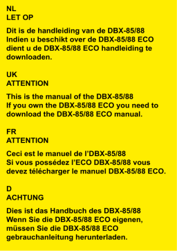 Alecto dbx-88 Manuel utilisateur