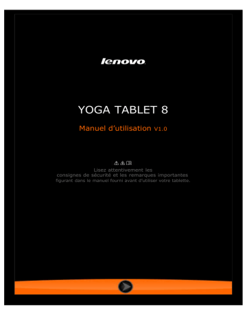 Mode d'emploi | Lenovo Yoga Tab 8 Manuel utilisateur | Fixfr