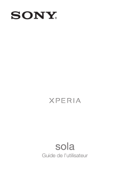 Sony Ericsson Xperia Sola Manuel utilisateur