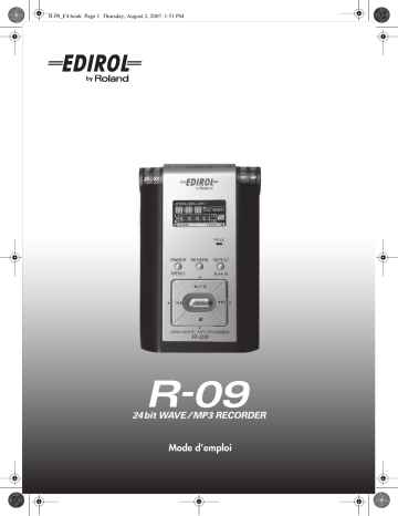 Manuel du propriétaire | Boss R-09 Manuel utilisateur | Fixfr