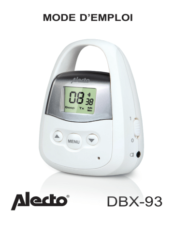 Alecto DBX-93 Extra babyunit voor DBX-92, wit/antraciet Manuel utilisateur | Fixfr