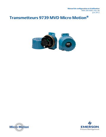 Micro Motion Transmetteurs 9739 MVD Manuel du propriétaire | Fixfr