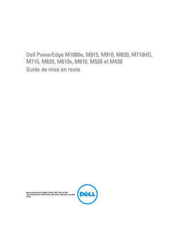 Dell PowerEdge M820 server Guide de démarrage rapide | Fixfr