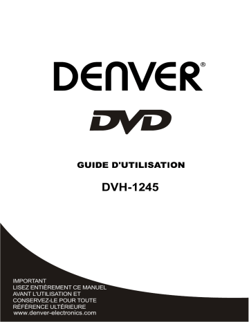 Denver DVH-1245 DVD player Manuel utilisateur | Fixfr