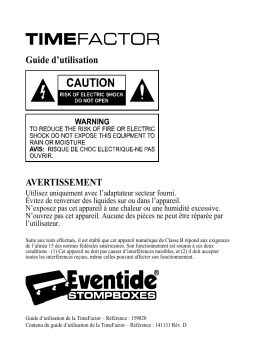 Eventide TimeFactor Manuel du propriétaire