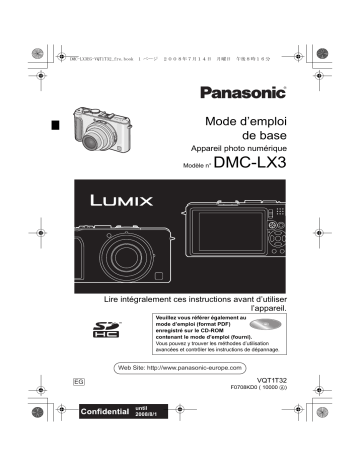 Panasonic DMC LX3 Mode d'emploi | Fixfr