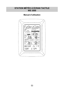La Crosse Technology WS3500 Manuel utilisateur