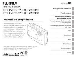 Fujifilm FinePix Z35 Manuel utilisateur