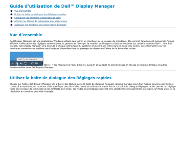 Dell E2013H electronics accessory Manuel utilisateur | Fixfr