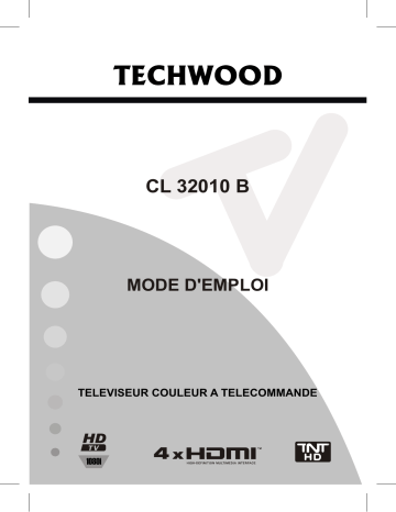 Manuel du propriétaire | Techwood CL32010B Téléviseur LCD Manuel utilisateur | Fixfr