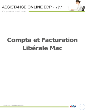 EBP Compta et Facturation Libérale Mac Mode d'emploi | Fixfr