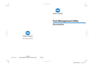 Manuel du propriétaire | Konica Minolta FONT MANAGEMENT UTILITY Manuel utilisateur | Fixfr