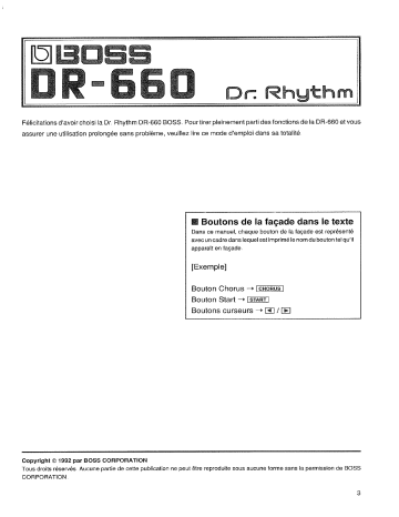 Manuel du propriétaire | Roland DR-660 Manuel utilisateur | Fixfr