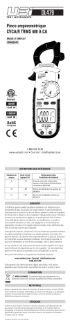 DL479COMBO | TACK20 | TACK30 | UEi DL479 AC 600A True RMS HVAC/R Clamp Meter Manuel du propriétaire | Fixfr