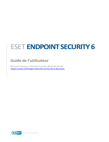 ESET Endpoint Security Mode d'emploi | Fixfr