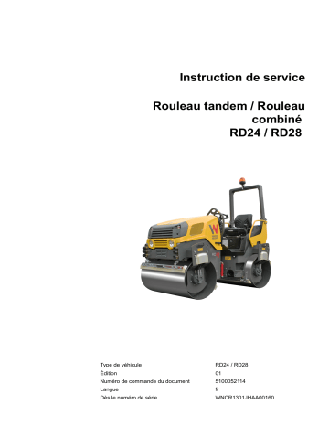 RD28-120 DPF | RD24-100 DPF | RD28-120o DPF | RD24-100c DPF | RD28-120c DPF | Wacker Neuson RD24-100o DPF Tandem Roller Manuel utilisateur | Fixfr