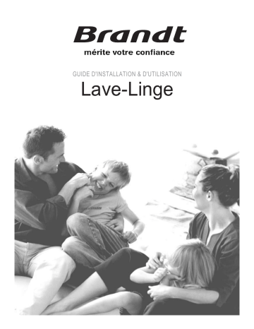 Manuel du propriétaire | Brandt BWF844LW Manuel utilisateur | Fixfr