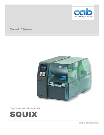 SQUIX 4 MT | Mode d'emploi | CAB SQUIX 4 M Manuel utilisateur | Fixfr