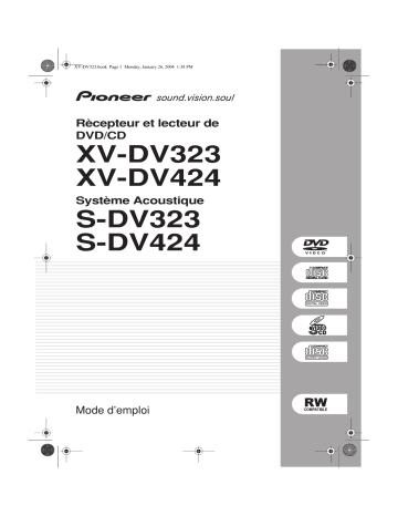 Manuel du propriétaire | Pioneer XV-DV424 Manuel utilisateur | Fixfr