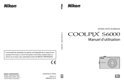 Nikon Coolpix S6000 Manuel utilisateur