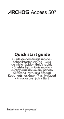Guide de démarrage rapide | Archos Access 50S Manuel utilisateur | Fixfr