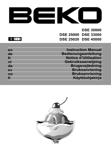 Manuel du propriétaire | Beko DSE45021 Réfrigérateur combiné Manuel utilisateur | Fixfr