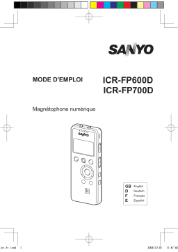 Sanyo ICR FP700D Mode d'emploi