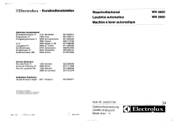 Electrolux WH2800 Manuel utilisateur