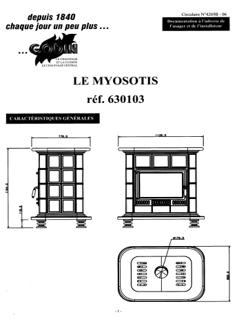 Manuel du propriétaire | Godin 630103 MYOSOTIS Manuel utilisateur | Fixfr