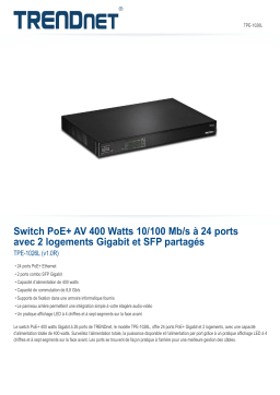 Trendnet RB-TPE-1026L 24-Port 10/100 Mbps 400 Watt AV PoE+ Switch Fiche technique