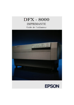 Epson DFX-8000 Manuel utilisateur