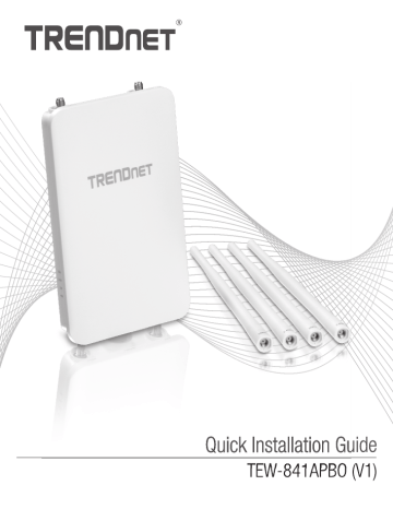 Trendnet TEW-841APBO 5 dBi Wireless AC1300 Outdoor PoE+ Omni-Directional Access Point Manuel utilisateur | Fixfr