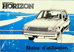 Simca Chryler Horizon 1977-1987 Manuel du propriétaire