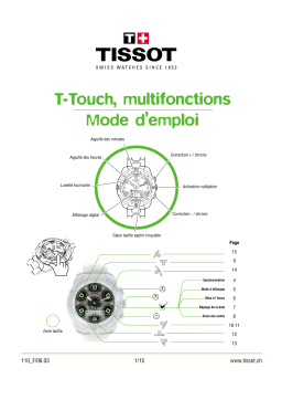 Tissot T-Touch Manuel utilisateur