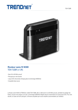 Trendnet RB-TEW-732BR N300 Wireless Router Fiche technique