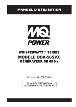 MQ Power DCA56SPX Simple phase 6-56KW Manuel utilisateur
