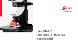 Leica Microsystems M165 FC Research Manuel utilisateur