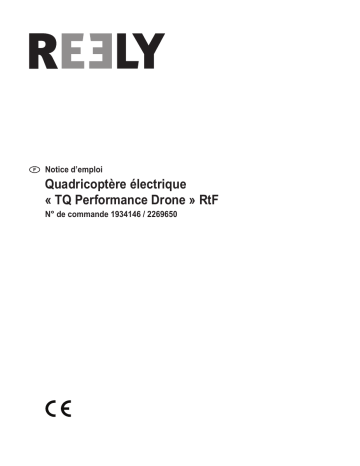 Mode d'emploi | Reely 1934146 TQ Performance Quadcopter RtF Beginner Manuel utilisateur | Fixfr