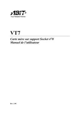 Abit VT7 Manuel utilisateur